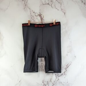 Canari Cycling Shorts Mens XL Padded Bike Black Red Spandex Stretch Athletic